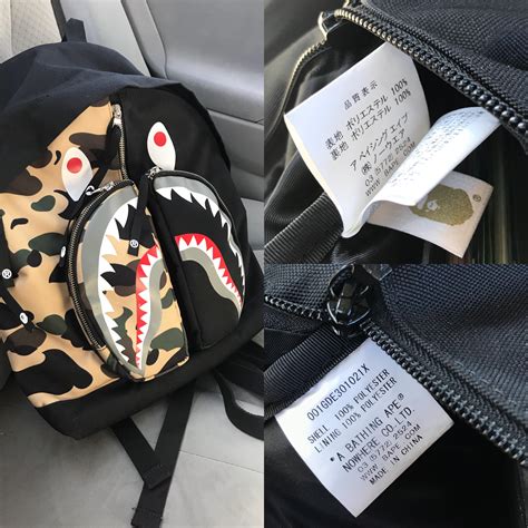 bape sling bag original vs fake|bape backpacks for school.